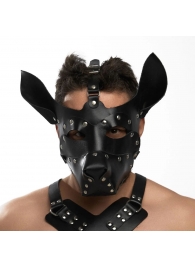 Черная кожаная маска «Собака» - Crazy Handmade - купить с доставкой в Коврове