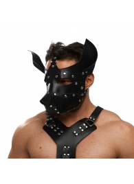 Черная кожаная маска «Собака» - Crazy Handmade - купить с доставкой в Коврове