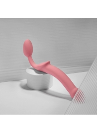 Розовый безремневой страпон Strap-on-me Semi-Realistic Bendable Strap-On size M - Strap-on-me - купить с доставкой в Коврове