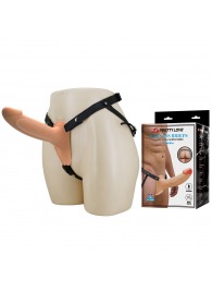 Телесный полый мужской страпон London - 16,8 см. - Baile - купить с доставкой в Коврове