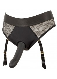 Черный женский страпон Strap-on Set: трусики и насадка - Orion - купить с доставкой в Коврове