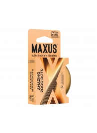 Точечные презервативы MAXUS 2000 Amazing Dots с железным кейсом - 3 шт. - Maxus - купить с доставкой в Коврове