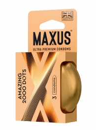 Точечные презервативы MAXUS 2000 Amazing Dots с железным кейсом - 3 шт. - Maxus - купить с доставкой в Коврове
