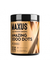 Точечные презервативы MAXUS 2000 Amazing Dots с железным кейсом - 15 шт. - Maxus - купить с доставкой в Коврове