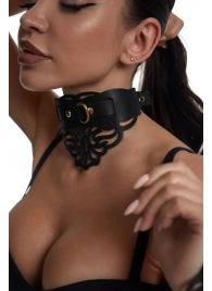 Фигурный чокер с узорами и золотистой фурнитурой - Crazy Handmade - купить с доставкой в Коврове