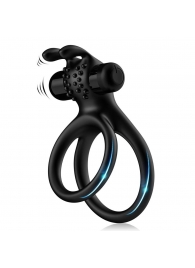 Черное эрекционное виброкольцо с подхватом мошонки Stay Hard - Boys of Toys - в Коврове купить с доставкой