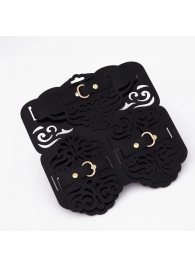 Фигурный набор для БДСМ-игр с узорами и золотистой фурнитурой - Crazy Handmade - купить с доставкой в Коврове