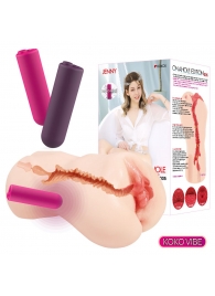 Мастурбатор-вагина с вибрацией Jenny Onahole edition 005 - KOKOS - в Коврове купить с доставкой