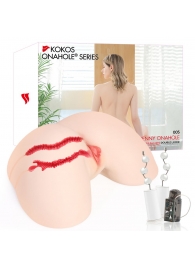 Мастурбатор-полуторс с двойным слоем материала и вибрацией Jenny Onahole Real Hips - KOKOS - в Коврове купить с доставкой