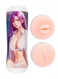 Двусторонний мастурбатор аниме - ротик и вагина - Tokyo Style - в Коврове купить с доставкой