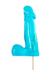 Голубой леденец в форме члена со вкусом блю кюрасао - 173 гр. - Sosuчki - купить с доставкой в Коврове