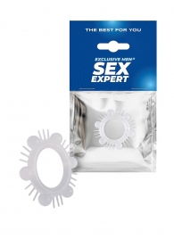 Эластичное эрекционное кольцо с шипиками и шариками - Sex Expert - в Коврове купить с доставкой