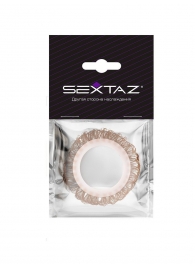 Эрекционное кольцо с бежевыми «ресничками» - Sextaz - в Коврове купить с доставкой