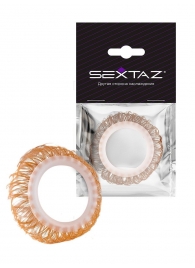 Эрекционное кольцо с бежевыми «ресничками» - Sextaz - в Коврове купить с доставкой