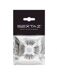 Эластичное эрекционное кольцо с черными «ресничками» - Sextaz - в Коврове купить с доставкой