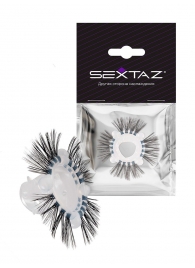 Эластичное эрекционное кольцо с черными «ресничками» - Sextaz - в Коврове купить с доставкой
