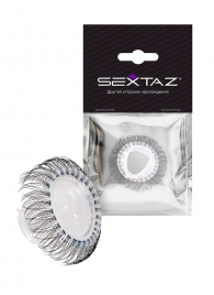 Эластичное эрекционное кольцо с длинными черными «ресничками» - Sextaz - в Коврове купить с доставкой