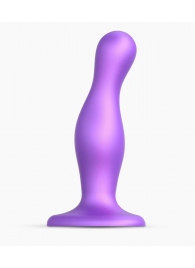 Фиолетовая насадка Strap-On-Me Dildo Plug Curvy size M - Strap-on-me - купить с доставкой в Коврове