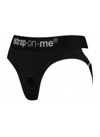 Черные трусики для насадок Heroine Lingerie Harness - size XL - Strap-on-me - купить с доставкой в Коврове