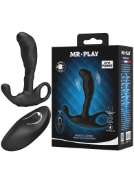 Черный изогнутый массажёр простаты с вибрацией и пультом ДУ - Baile - в Коврове купить с доставкой