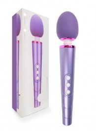 Сиреневый жезловый вибромассажер с головкой на гибкой шее - 25,5 см. - Erokay