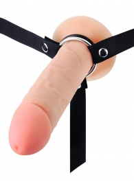 Мужской полый страпон на регулируемых ремешках - 22 см. - Sex Expert - купить с доставкой в Коврове