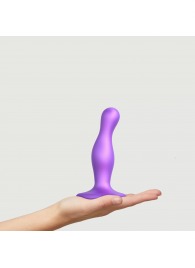 Фиолетовая насадка Strap-On-Me Dildo Plug Curvy size S - Strap-on-me - купить с доставкой в Коврове
