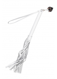 Белая кожаная плеть - 50 см. - Pecado - купить с доставкой в Коврове