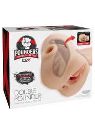 Телесный мастурбатор с вибрацией Double Pounder Vibrating Squeeze Stroker - Pipedream - в Коврове купить с доставкой