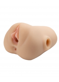 Телесный мастурбатор с вибрацией Double Pounder Vibrating Squeeze Stroker - Pipedream - в Коврове купить с доставкой