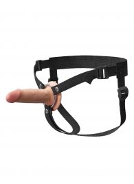 Телесный пустотелый фаллопротез 5’’ Hollow Silicone Strap-On - 14 см. - Pipedream - купить с доставкой в Коврове