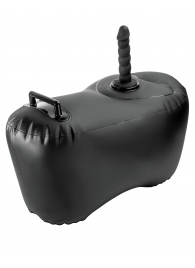 Черное надувное кресло с платформой для фиксации дилдо Body Dock Inflatable Love Seat - Pipedream - купить с доставкой в Коврове