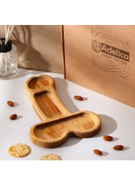 Деревянное блюдо для подачи в форме члена (25 х 16,5 х 1,7 см) - Сима-Ленд - купить с доставкой в Коврове