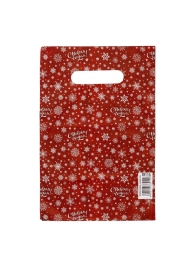 Красный подарочный новогодний пакет с вырубной ручкой (20х30 см) - Сима-Ленд - купить с доставкой в Коврове