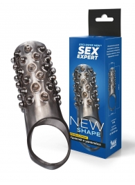 Дымчатая насадка на пенис с выпуклостями - 12 см. - Sex Expert - в Коврове купить с доставкой