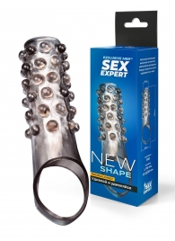 Дымчатая насадка на пенис с выпуклостями - 11 см. - Sex Expert - в Коврове купить с доставкой