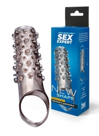 Дымчатая насадка на пенис с шипами и выпуклостями - 12 см. - Sex Expert - в Коврове купить с доставкой