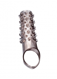 Дымчатая насадка на пенис с шипами и выпуклостями - 12 см. - Sex Expert - в Коврове купить с доставкой