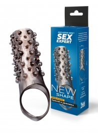 Дымчатая насадка на пенис с шипами и выпуклостями - 12,5 см. - Sex Expert - в Коврове купить с доставкой