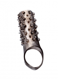 Дымчатая насадка на пенис с шипами и выпуклостями - 12,5 см. - Sex Expert - в Коврове купить с доставкой