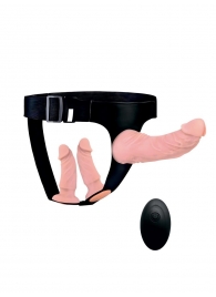 Женский страпон с 3 насадками и вибрацией - Erowoman-Eroman - купить с доставкой в Коврове