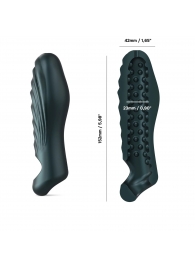 Серая силиконовая насадка на пенис с подхватом Manwan Ryzer - Manwan - в Коврове купить с доставкой