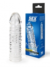 Прозрачная закрытая насадка на пенис - 17 см. - Sex Expert - в Коврове купить с доставкой