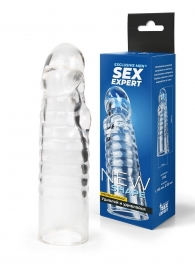 Прозрачная закрытая насадка на член - 15 см. - Sex Expert - в Коврове купить с доставкой