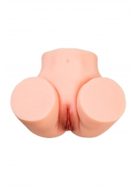 Телесный мастурбатор в форме попки с 2 любовными входами - No Name - в Коврове купить с доставкой