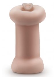 Телесный люминесцентный двусторонний мастурбатор Tasha - Blush Novelties - в Коврове купить с доставкой