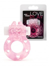 Розовое эрекционное виброкольцо в форме зайчика - 1137 - в Коврове купить с доставкой