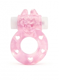 Розовое эрекционное виброкольцо в форме зайчика - 1137 - в Коврове купить с доставкой