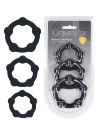 Набор из 3 эрекционных колец Beaded Silicone Cockring Set - Shots Media BV - в Коврове купить с доставкой