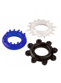 Набор из 3 эрекционных колец разного цвета и рельефа - Boys of Toys - в Коврове купить с доставкой